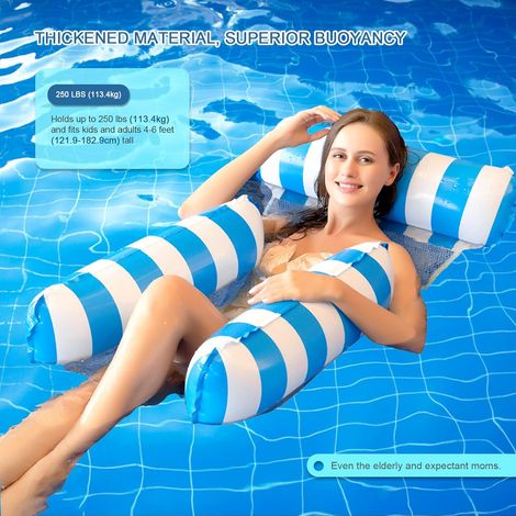 Matelas Gonflable Piscine 180x80 Cm – Hamac Flottant Avec Trous – Capacité 100 Kg – Pour Adulte