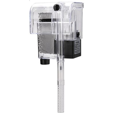 Filtre pour aquarium Cascade murale Pompe à oxygène externe Mini tortue avec 2 cotons - Système de filtration à plusieurs étages adapté aux aquariums de 5 à 10 gallons (1/5)