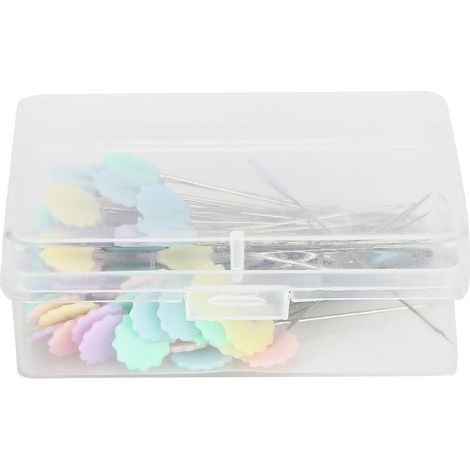 100 épingles à coudre à tête plate en forme de fleur, épingles droites pour quilting et projets de couture DIY 2 (1/5)