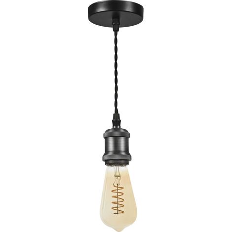 luminaire suspendu - aric epoque - e27 - anthracite - sans lampe - aric 50449 (1/4)