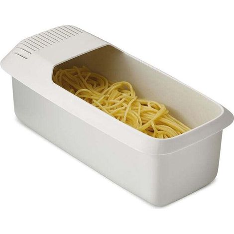 Cuiseur à Pâtes au Micro-ondes, égouttoir à Spaghettis au Micro-ondes Bateau à Pâtes Rapide avec Système de Filtrage pour Dortoirs Petites Cuisines Bureaux Accessoire de rangement pour (1/4)