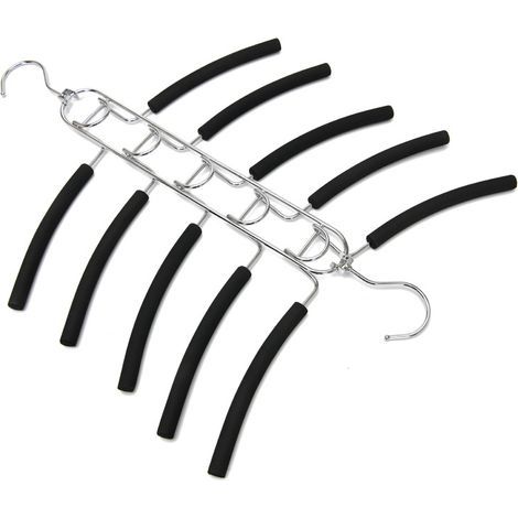 Platzsparender Kleiderständer, mehrstufiger, rutschfester Kleiderständer, 5-in-1-Aufbewahrungsständer aus Metall und Schaumstoff, Kleiderorganizer (1/5)