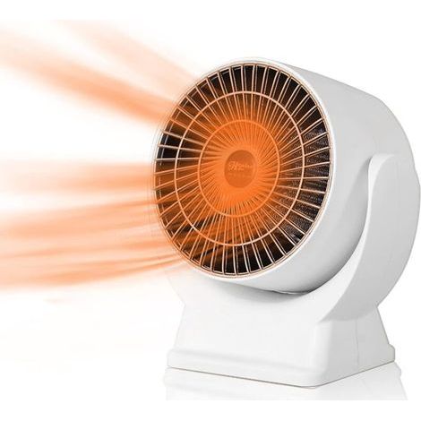 Chauffage D'appoint Economique Silencieux, Radiateur Electrique Soufflant Mobile, Mini Radiateur Soufflant Portatif, Chauffage Soufflant 800w, Petit Chauffage D'appoint Avec Thermostat Bureau (blanc) (1/5)