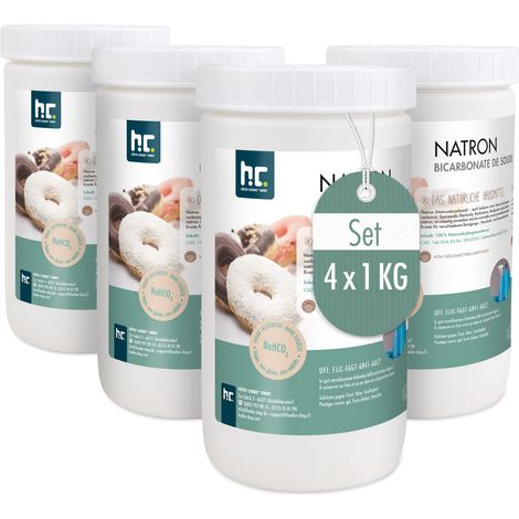 4x 1 kg Natron Backsoda Natriumhydrogencarbonat in Lebensmittelqualität