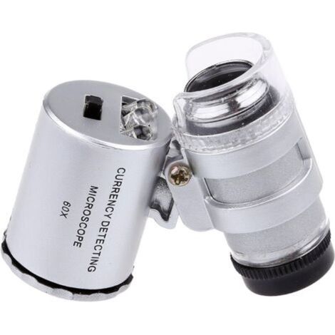 60X mini Loupe LED UV bijoutier lumineux de détail (60X)