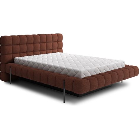 Letto con contenitore con base Ezio mattone 160x200