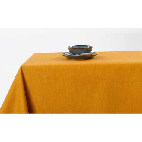 Nappe enduite anti taches Jaune 150x200 cm