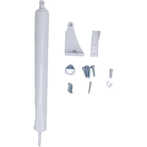 Ferme-porte anti-tempête blanc 33CM, fermeture silencieuse, vitesse de coussin réglable, pneumatique pour balançoire en bois et métal. (1/5)
