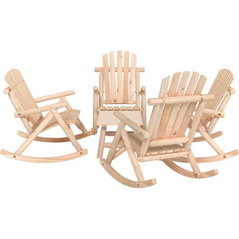 5-tlg. Garten-Lounge-Set Massivholz Fichte (1/5)
