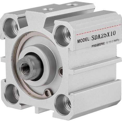 Vérin pneumatique double effet aluminium SDA25-10, course 10mm, alésage 25mm, cylindre à air pour actionneur (1/5)