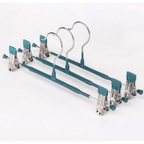 10er-Pack Metallkleiderbügel mit Clip, rutschfester Hosenbügel