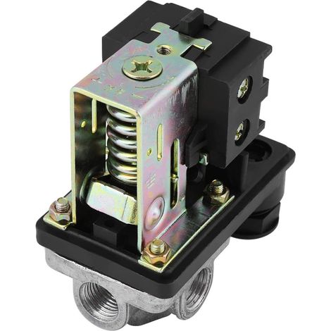 Pressostat de compresseur d'air à quatre ports 90-120PSI 240 V 16 A - Noir (1/5)