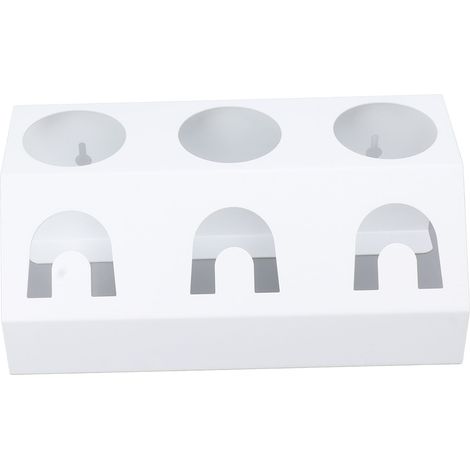 Porte-bouteilles à 3 trous, égouttoir pour bouteilles de soda, accessoires pour soda avec coussinet en silicone, blanc (1/5)