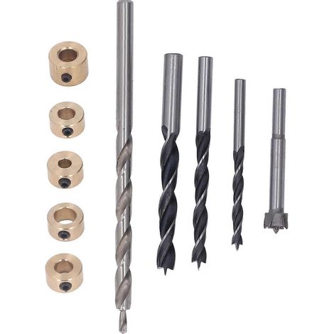 5-teiliges Taschenlochbohrer-Set mit 3 Messerspitzen aus HSS-Holzbearbeitungswerkzeug