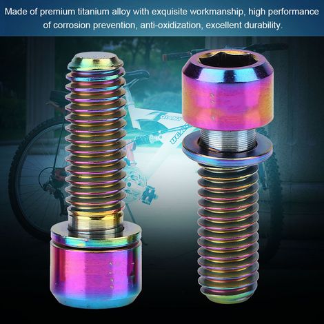 4 vis de fixation M6x18mm pour frein à disque de vélo avec joint (multicolores) (1/5)