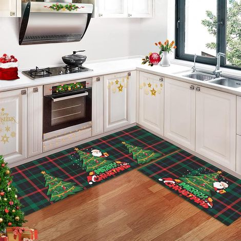 Tappetini Cucina Natalizi 2 Pezzi 40x60 e 40x120 cm (1/5)