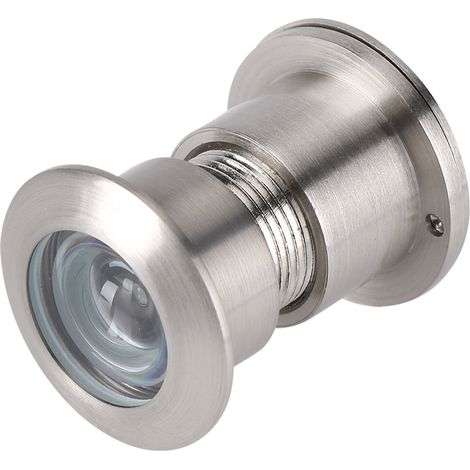 Judas de porte avec angle de vision de 28 mm et cache-intimité robuste, finition chrome brillant. (1/5)
