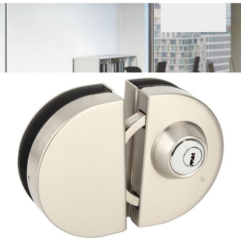 Schieberiegel für 10–12 mm starke Glastüren, Edelstahl, 3 Schlüssel (1/5)