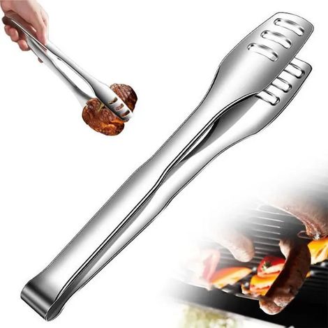 Pince de Cuisine - Inox - 29x3.8x2.4cm - Résistante à la chaleur - Polyvalente - Argent (1/4)