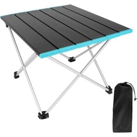 Reno – Mesa plegable de camping de aluminio de 10 kg – Dimensiones: 33 x 7,4 cm – Incluye bolsa de transporte – Montaje rápido sin herramientas (1/5)