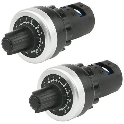 Set of 2 LA42DWQ-22 22mm 5K Ohm variable speed rotary potentiometers (1/5)