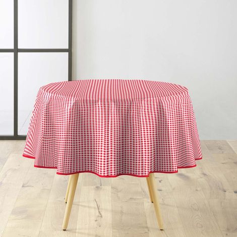 Nappe Ronde "Mini Vichy" 160cm Rouge