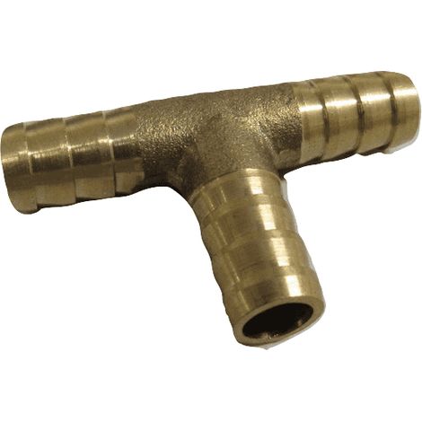 T Brass Hose Joiner 8mm - 3 Way Connector For Air Water Gas Tubing (1/5)