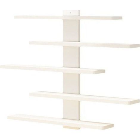 Cette étagère murale réglable à 5 niveaux est idéale pour les figurines - Blanc, les petits blocs de construction et les objets de collection : un meuble de rangement moderne et pratique pour la décor (1/5)