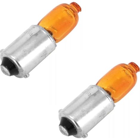 2x ampoule 12V 6W BAX9S orange auto moto scooter universel éclairage lumière (1/2)
