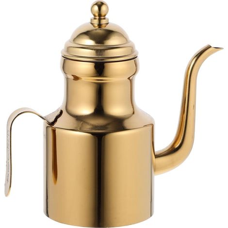 Bouteille distributeur d'huile d'olive en acier inoxydable doré 11oz - Récipient pour vinaigre, accessoire de cuisine pour friteuse à air et salade (1/5)