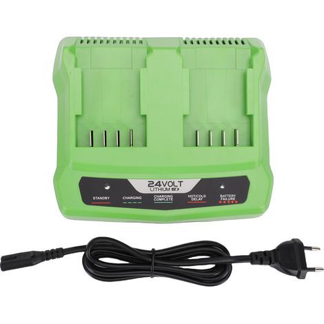 Chargeur de batterie adapté aux Batteries Greenworks 29842 29852, outil électrique sans fil, Station de charge au Lithium à double Port, prise ue (1/5)