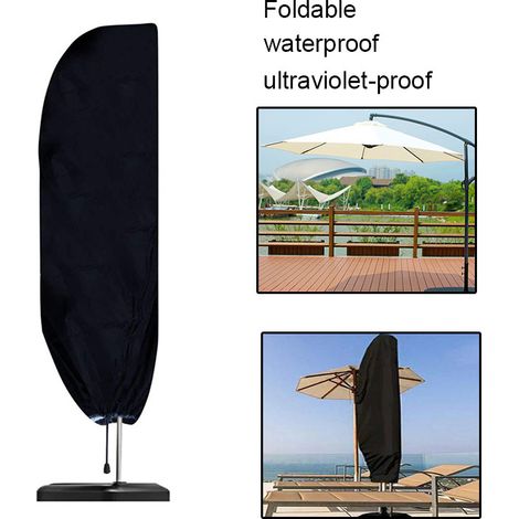Housse Parasol Deporte,Couverture de Parasol,Couverture de Parapluie de Jardin Imperméable, 265x40/70/50cm/Anti-UV,Vent,Décoloration,pour Parasol de Jardin Exterieur Deporte (1/2)
