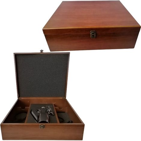 Scatola regalo legno per 2 bottiglie di vino degustazione levatappi sommelier servi bottiglia con anello salvagoccia idea regalo (1/5)