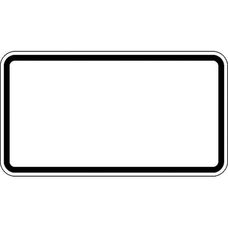 Zusatzschild blanko, 231x420mm Grund weiß - Rand schwarz RAL-Gütezeichen Folie RA1 (1/2)