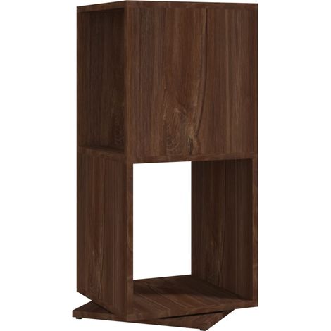 Maison Exclusive - Drehregal Braun Eiche-Optik 34,5x34,5x75,5 cm
