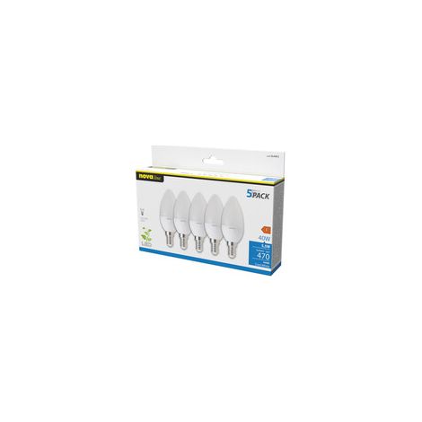 NOVA LAMPADINA LED OLIVA E14 4,9W 6500K 5 PZ
