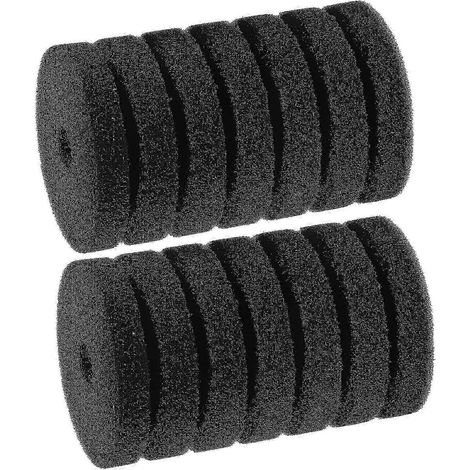 Éponge filtrante durable pour aquarium, compatible avec les piscines, lot de 2, noire (1/5)