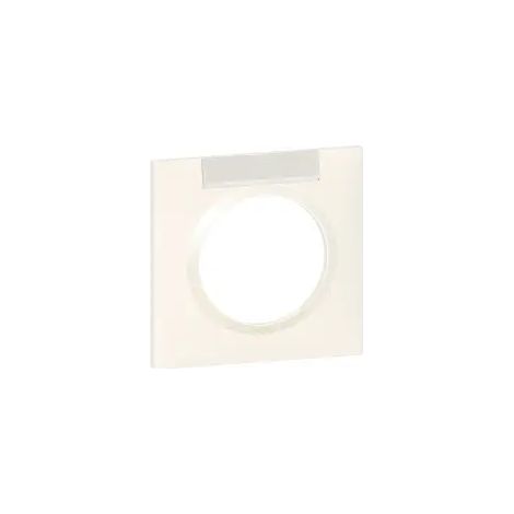 Legrand – Plaque simple Dooxie avec porte étiquette blanc – Design sobre et discret – Installation facile avec tournevis – Pour pièces de vie (1/3)