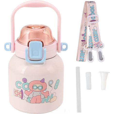 Gourde Isotherme Enfants 680ml Acier Inoxydable pour Randonnée et École (1/5)