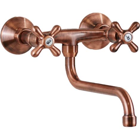 Rubinetto lavello cucina a parete colore rame Gattoni 7550/RER0 Rame (1/4)
