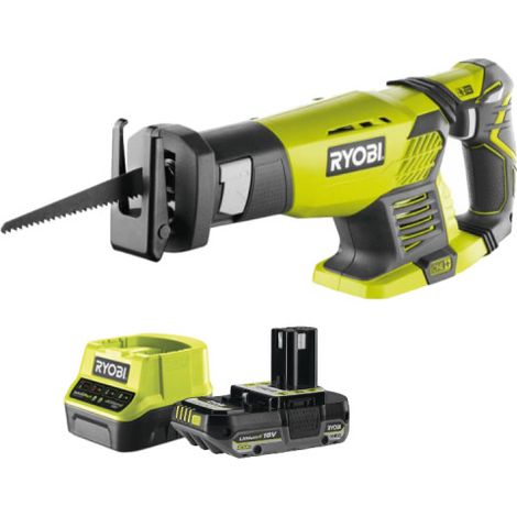 Pack RYOBI Scie sabre RRS1801M - 18V One+ - 1 Batterie 2.0Ah - 1 Chargeur rapide