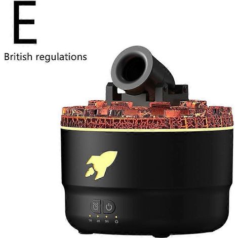 Humidificateur d'arômes Cannon Blast à LED, diffuseur de vapeur silencieux, noir, prise britannique