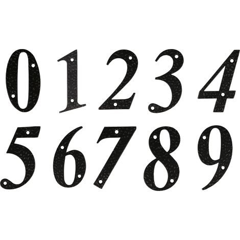 NUMERO 9-4" ACERO NEGRO (D) - AMIG