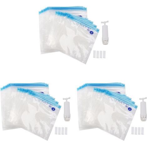 Sacs Sous Vide 45Pack de Stockage Des Aliments Sous Vide électrique Réutilisable, économisez Une Cuisinière avec 3 Pompe À Main, Sac Scellé de 2 (1/5)