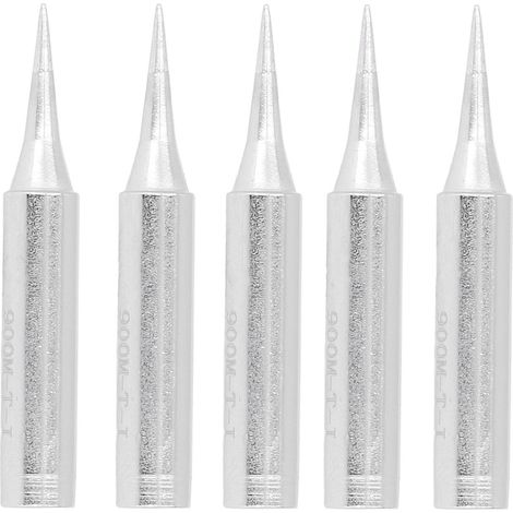 Lot de 5 pointes de fer à souder en cuivre, embouts chauffants internes pour station Hakko 936 (900M-T-I) (1/5)