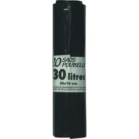 Müllsack 30l x 20 Schwarz 30 Mikron - Publi Embal