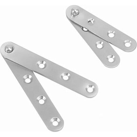 Charnière de pivot de pivot de portes rotatives à 360 degrés, 100mmx16mmx11mmm de porte d'acier inoxydable, paquet de 2 (1/4)