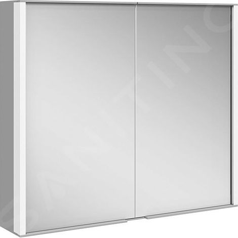 Keuco Royal Match - Armoire miroir avec éclairage LED, 800x700x160 mm, alu elox argenté 12802171311 (1/5)