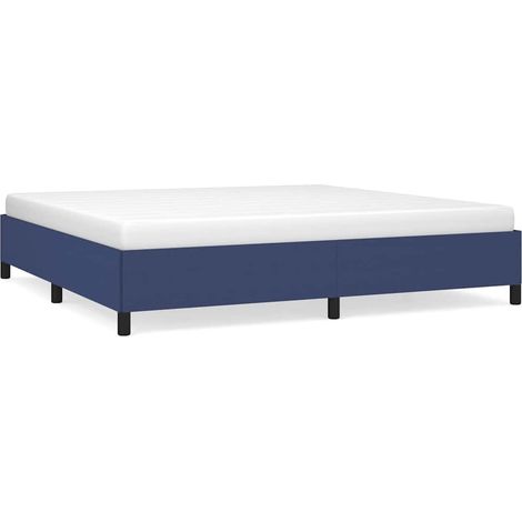 Maison Exclusive - Cama sin colchón tela azul 200x200 cm (1/5)