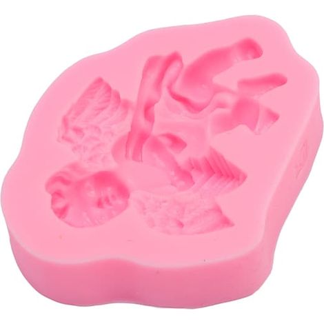 Moule à fondant ange - Outil de décoration en silicone souple et flexible pour chocolats et bonbons, idéal pour la pâtisserie et les desserts. (1/5)